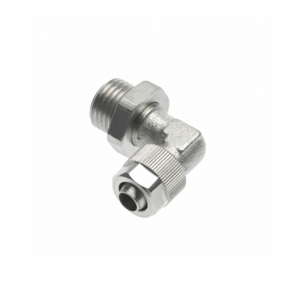 Elbow screw-in swivel connection, cylindrical Hose male/female mm 6/4 Male thread G1/4